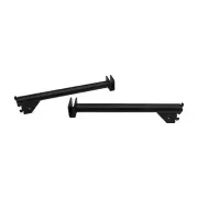 2 Pc 12" Shelf Support Hangrail Bracket Fixture Rack Display System Matte Black