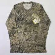 Magellan Mossy Oak Womens Medium Long Sleeve Brush Camo Hunting Shirt Cotton
