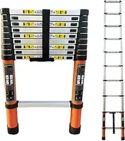 Telescoping Ladder 20ft 16.4ft 13.5ft 12.5ft 10.5ft 8.5ft 6.5ft Tall, Aluminum Extension Telescopic Ladders for Rooftop Loft RV Attic Outdoor, Load 150kg WZSS