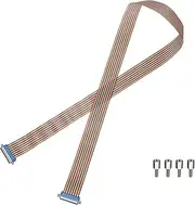 uxcell IDC Rainbow Wire Flat Ribbon Cable DB37 Male to DB37 Female 59 Inch Length 2.54mm Pitch Breadboard Jumper Wires for Electronic Projects