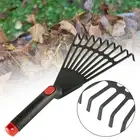 Grass Leaf Rake Multifunctional Sturdy Garden Rake for Yard Lawn Patio Camping