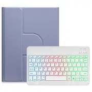 360o Rotatable Bluetooth Keyboard Leather Case With Three-Colour Backlight