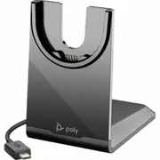 Voyager Focus 2 USB-C Headset with USB-C/A Adapter & Charging Stand, Noise Cancel