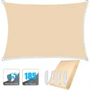 Waterproof Rectangle UV Block Sun Shade Sail (Light Yellow 3*4M)