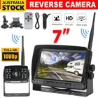 7" Digital Wireless Reverse Camera Monitor Rear Front View Caravan Reversing Cam