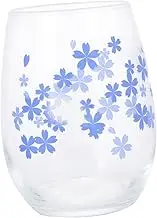 ASAKKURA 1Pc Color Changing Cherry Blossoms Glass Cup Transparent Drinking Glass for Hot Cold Beverages for Milk Juice and Desserts Friends