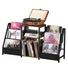 Record Player Stand with Vinyl Storage 3 Tier Turntable Stand with Display Shelf