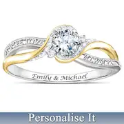 "Love Letters'' Personalised Engraved Women's Ring