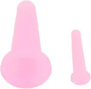 2Pcs Cupping Set,Mini Silicone Face Cupping Set Vacuum Suction Massage Cups Anti Cup Facial Cupping Set for Adults,Anti Wrinkle,Body and Face,Promotes Sleep Health Care Massage Tools（Pink）