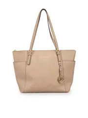 Brown Leather Jet Set Tote Bag