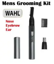 Wahl Mens Grooming Kit Eyebrow Nose Ear Hair Trimmer Shaver Wet Dry Cordless