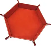 Oshhni Hexagonal Dice Holder, Game Storage Solution for Keys and Jewelry, Orange