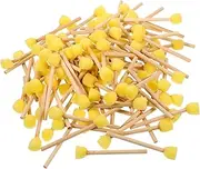 Boys and Girls Paint Brushes Set Wooden Handle Sponge Brush 100pcs Sponge Paint Set for Boys and Girls Party Craft Art
