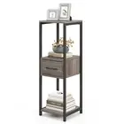 3-Tier Corner Shelf w/Drawer Multipurpose Storage Display Rack Plant Stand Table