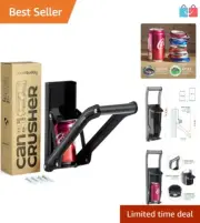 Recycling Can Crusher Wall Mounted 12 Oz & 16 Oz - Aluminum Soda Beer Smasher