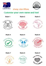 Personalised Teacher Gifts Stamps Custom Self Inking Stamp Merit Comment Stamps