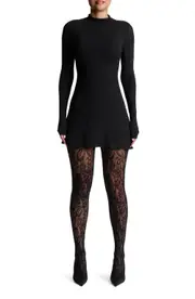 Naked Wardrobe Funnel Neck Long Sleeve Minidress