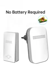 Wireless Doorbell Waterproof Plug Button No Battery Required Ring Bell ChimesSet