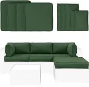 9 Pcs Outdoor Patio Furniture Cushions Covers Replacement Waterproof & Fadeness for 5 Pack Outdoor Couch Cushions Covers Set,Covers Only