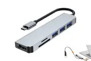 Data Charging Cable Adapter 6/7/8/11-in-1 Multi-Interface Docking Station for Laptops-6 in 1