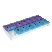 (14-Day) AM/PM Pill Case, Medicine Planner, Vitamin Organizer Box, 2X-Large L...