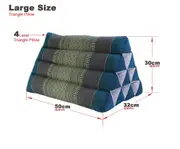Thai Triangle Pillow Pad Cushion Thailand 100% Kapok Cotton Handmade