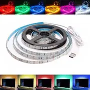 2M Non-Waterproof USB SMD3528 TV Background Computer LED Strip Tape Flexible Light DC5V 31 YELLOW