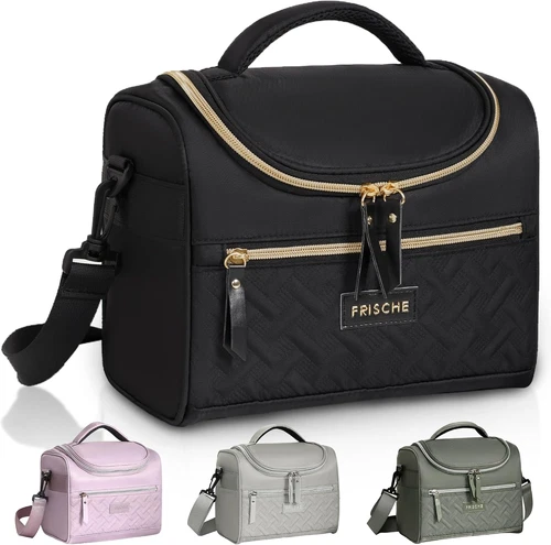 Large Reusable Insulated Lunch Bag, 8.5L Soft Cooler with Adjustable Strap