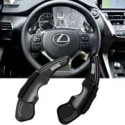 Black Alloy Steering Wheel Shifter Paddle Extension Kit For Lexus IS NX RC RCF