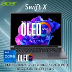 ACER SWIFT X SFX14-71G-74EQ 灰(I7-13700H/16G/RTX3050-6G/512G