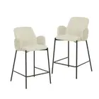 Raimon Furniture Set Of 2 Shae Knit Fabric Modern Kitchen Counter Bar Stool - Oa