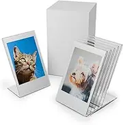 TYUANDOUER 2x3 Photo Frames Holder for Polaroid Fujifilm Instax 3-inch Mini Film, Picture Frames for Instax Mini 12/40/EVO Instant Films, Small Acrylic Frame for Polaroid (5 Packs)