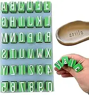 Alphabet Stamps, Uppercase and Lowercase Alphabet Clay Stamp Sets, Alphabet Stamps for Clay Pottery, Uppercase and Lowercase Alphabet Press, Portable Craft Supplies for Home