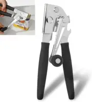 Commercial Can Opener with Magnet, Manual Heavy Duty Folding Large, Black