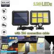 120 LED Solar Powered PIR Motion Sensor Wall Light Outdoor Garden Security Lamp