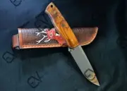 Handmade Beautiful knife and Tooled Leather Handmade knife Sheaths gift fir him