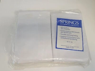 springs pillowcase standard solid white cotton blend usa modern classic 12 Pack
