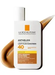 La Roche-Posay Anthelios Tinted Mineral Light Fluid Sunscreen SPF 40 Med makeup