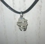 Handmade Rare Natural Dumortierite Hair Rutilated Quartz Gemstone necklace Blue