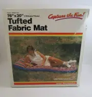 1980's Intex Recreation 76x30 Tufted Fabric Mat #68736 Vintage