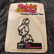 1973 Pebbles Flintstone Makit & Bakit Sun Catcher Stained Glass Kit No Crystals