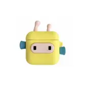 For Apple Airpods 1/2 Generation Universal Cartoon Geometry Small Monster Bluetooth Headphone Protective Case(Yellow)