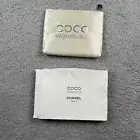Chanel COCO Mademoiselle Makeup Bag Pouch Clutch Champagne Color W Zipper