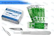 SCALPEL BLADES #11 + #15 50/50 + SCALPEL HANDLE #3 SURGICAL KNIFE DERMAPLANING