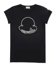 Moncler Enfant Logo Printed Crewneck T-Shirt Dress 8Y,6Y,14Y,12Y,10Y black