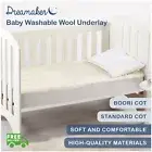 KID BABY COT WOOL Underlay Standard Boori Mattress Underblanket Fitted Topper