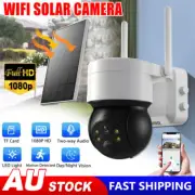 Outdoor Security Camera Wireless Solar Battery Pan/Tilt Powered CCTV PTZ IP Wifi