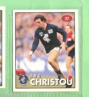 1996 AFL SELECT STICKER #37 ANG CHRISTOU, CARLTON BLUES