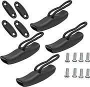4 Pcs Kayak Handle Kit,10 cm Carry Handles with Cord and Pad Eyes Screws Replacement Installation Kit for Boat Accessories