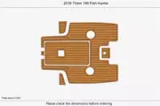 2018 Triton 186 Fish Hunter Cockpit Pads Boat EVA Foam Faux Teak Deck Flooring
